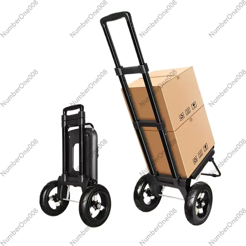 Pull Cart Fold - 접이식 소형 카트 가정용 쇼핑 장바구니