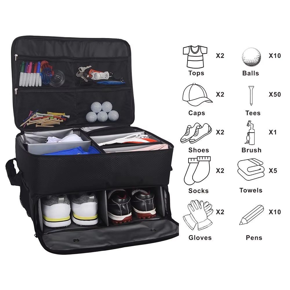 골프 트렁크 정리함 옥스포드 신발 수납칸 방수 대용량  - Golf Equipment And Accessories 리뷰 및 가격