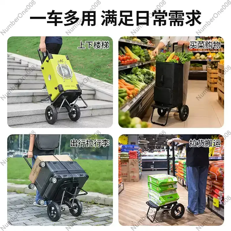접이식 소형 카트 가정용 쇼핑 장바구니 소형 카트 화물 - Pull Cart Fold 리뷰 및 가격