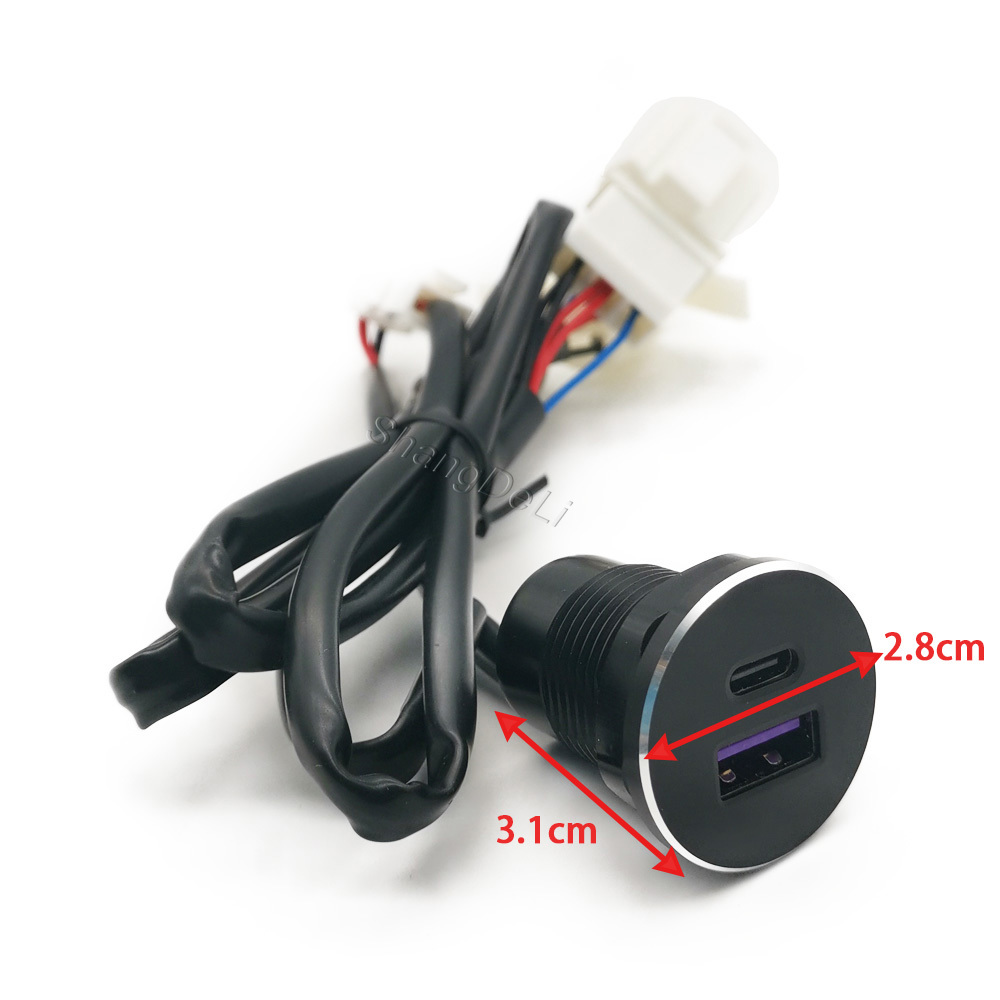 1PC 차량용 듀얼 USB 충전 소켓 시거잭 PD 타입 - Golf Equipment And Accessories 리뷰 및 가격