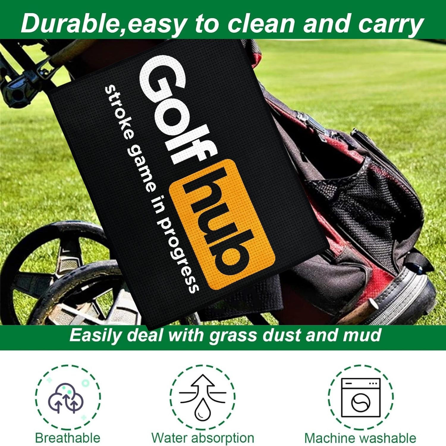 재미있는 마이크로파이버 프리미엄 골프 타월, 남녀 골프 - Golf Towel Waffle 리뷰 및 가격