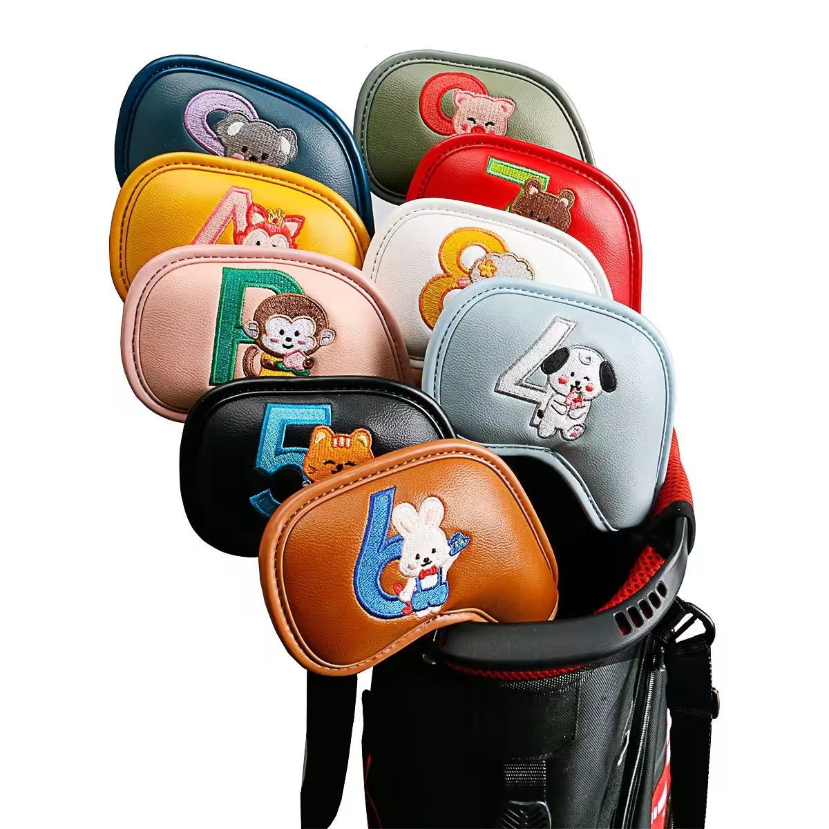 9Pcs 귀여운 만화 동물 골프 아이언 헤드 커버, P - Golf Equipment And Accessories 리뷰 및 가격