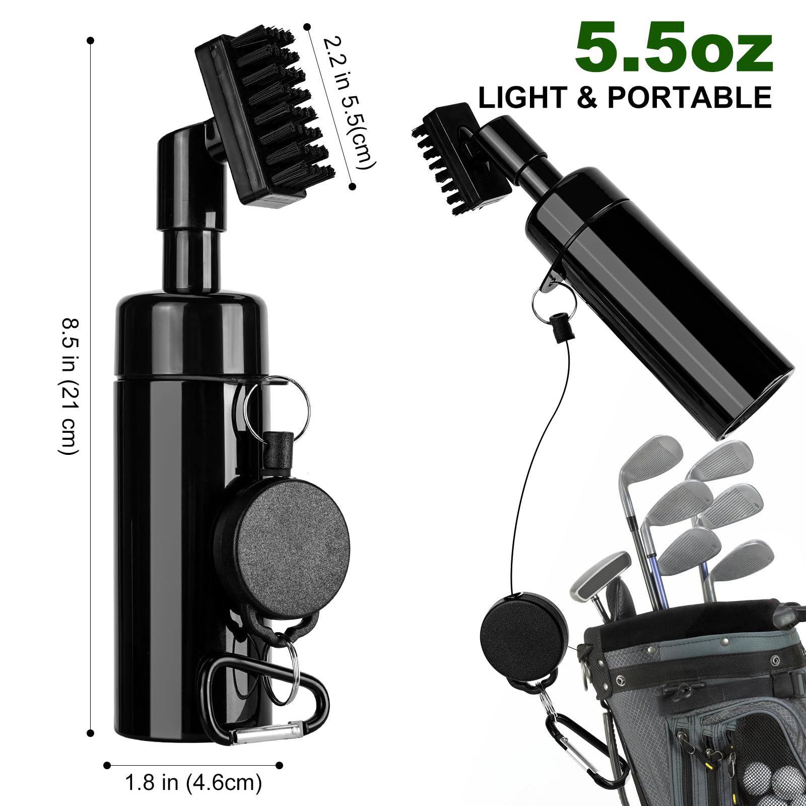 골프 클럽 헤드 청소 브러시, 개폐식 버클이 있는 U자 - Golf Equipment Gifts 리뷰 및 가격